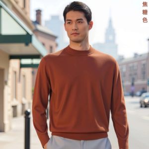 
100% pure cashmere men's cashmere sweater half turtleneck long sleeve autumn and winter knitted machine washable warm autumn and winter business inner wear
