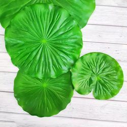 Simulated Vegetable Model Barbecue Lettuce Leaf Simulated Leaf Placement Banana Leaf Green Plant Soft Rubber Lotus Leaf Pad Dining Table