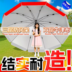 Sun Umbrella, Outdoor Sunshade Umbrella, Special Umbrella for Stall Setup, Commercial Large Patio Umbrella, Double-Layer Sun Protection and Rainproof Advertising Umbrella