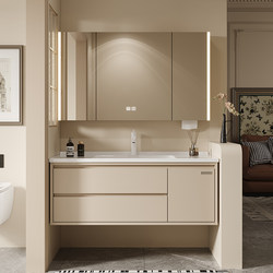Dongpeng Bathroom Light Luxury Bathroom Cabinet Set with Integrated Ceramic Basin Washbasin Cabinet Bathroom Vanity
