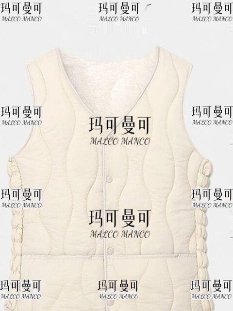 NO1dara middle-aged and elderly women's vest in autumn and winter down cotton plus velvet warmth thickened slim women's vest cotton jacket