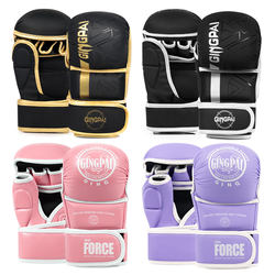 Mma Half-Finger Gloves for Professional Fighting and Sanda Training, Specialized for Punching Bags, Bun-Shaped Boxing Gloves, Ufc Split-Finger Muay Thai Gloves
