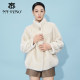 Ma Tiannu women's clothing autumn and winter new solid color stand collar diamond buckle gold mink velvet jacket imitation fur coat light luxury warmth
