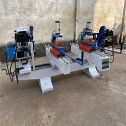 Woodworking machinery MJX243A double-end tenoning milling machine double-end cutting and cutting saw manual five-disc tenoning machine