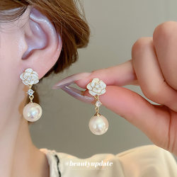 Camellia Flower Earrings for Women Niche Accessible Luxury Elegant High-End Earrings 2024 New Hot Style Unique Earrings Earrings