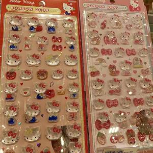 
New Japanese style acrylic kt cat three-dimensional sticker cartoon cute relief animal crystal gem decorative sticker