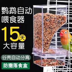 Parrot Automatic Feeder All-In-One Bird Food Box Hanging Type Anti-Splash Husk Separation New Automatic Feeder