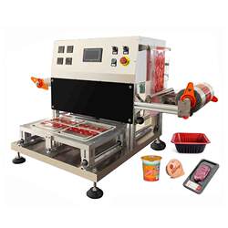 Four-In-One Fresh-Keeping Fast Food Box Beverage Plastic Cup Gas Sealing Machine Automatic Jelly Yogurt Cup Heat Sealing Machine