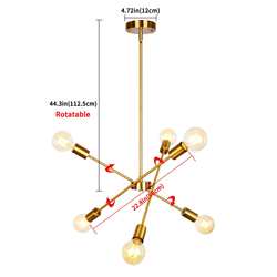 American simple living room room industrial style chandelier electroplating craft lamp cross-border Amazon satellite lamp