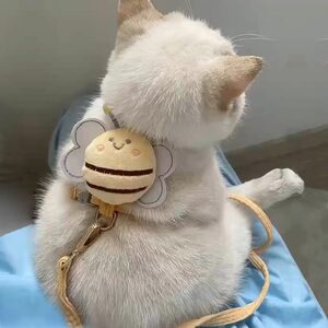 Cat traction rope to prevent breaking and going out special I-rope to slip cats to prevent loss of chest and back Internet celebrity pet cat rope
