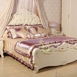Speed ​​​​European style princess bedding four-piece set luxury model room French bedding wedding multi-piece set sample