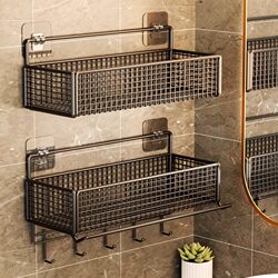 Bathroom Storage Rack Without Punching Wall Hanging Bathroom Shelf Bath Toilet Toilet Sink Storage Rack