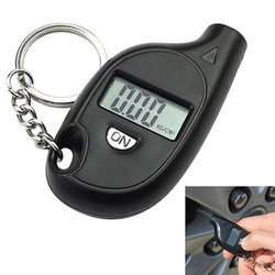 Keychain Tire Pressure Gauge with Digital Display for Measuring Car Tire Pressure, Mini Tire Pressure Gauge, Tire Pressure Meter