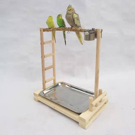 
Cockatiel stand, pepper wood bird stand, station pole, parrot stand, parrot stand, parrot supplies and bird supplies
