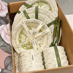 Dishes and Bowls Set for Home Use, Gift-Giving Tableware Set, 2025 New Style, Light Luxury, High-End Feel, Fresh Ceramic Bowls, Plates, Chopsticks, and Tableware