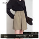 AMII2025 Chun Shimp Simple Simple Polying Casual Casual A -Shadow Symmetric Skirt Slugs Woven No Bullet Skirt
