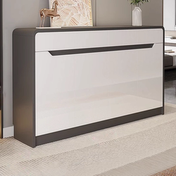 Solid Wood Shoe Cabinet for Home Entrance 2026 New Model Entryway Cabinet Integrated Against the Wall Large Capacity Storage Cabinet