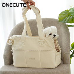 Onecute Small Dog Pet Bag Korean Style Outing Bag Single Shoulder Portable Cat and Dog Bag Bichon Travel Bag