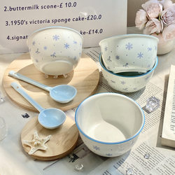 New Style Underglaze Color Ceramic Tableware Set with a Girly Touch, Salad Bowl, High Temperature Resistant Ceramic