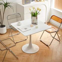 Round table simple tulip white negotiation table coffee milk tea shop dining table simple Nordic balcony small round table chair