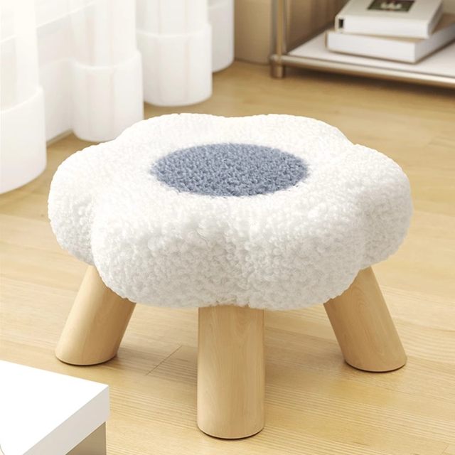 Small stool household low stool small stool soft cushion shoe changing stool small chair living room creative sitting stool children's sense of high-end