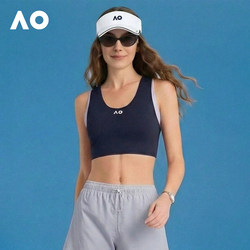 Ao Australian Open Seamless Integrated Cup Sports Vest for Women with Built-In Cup Sports Fitness Bra Short Top Yoga