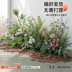 Artificial Green Plants and Flowers for Living Room Decoration, Green Plant Landscaping for Indoor and Outdoor Use, Simulated Courtyard and Pastoral Forest Scenery