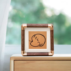 Self-Made Baby Fetal Hair Newborn Gift Baby Full Moon Fetal Hair Collection Souvenir Photo Frame DIY Solid Wood B Super Table
