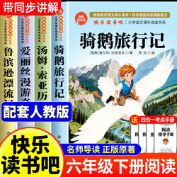 The Wonderful Adventures of Nils, a Must-Read Extracurricular Book for Sixth Graders, Complete Set of 4 Volumes, Original and Complete Edition, Happy Reading Series, Reading Books for Sixth Grade, Robinson Crusoe, Tom Sawyer Adventures, Nils Holgersson's Wonderful Adventures of Nils, Robinson Crusoe