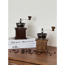 Vintage-Style Desktop Ornaments, Hand-Ground Coffee Machine, Retro High-End Niche Decorations, Ambiance Bar Counter Arrangement