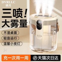 【Purple Light Antibacterial】Air Humidifier Small for Bedroom Living Room Home Use Silent Special for Pregnant Women and Babies Student Dormitory Three Spray Large Mist Office Air Conditioner Room Mini Portable Moisturizing Device