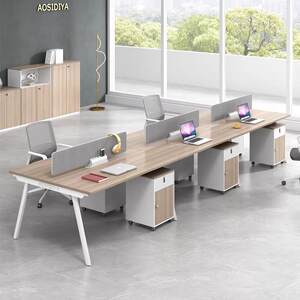
Simple modern 487 workstation office desk and chair set for 64 4 people office furniture staff 6 staff desk work station