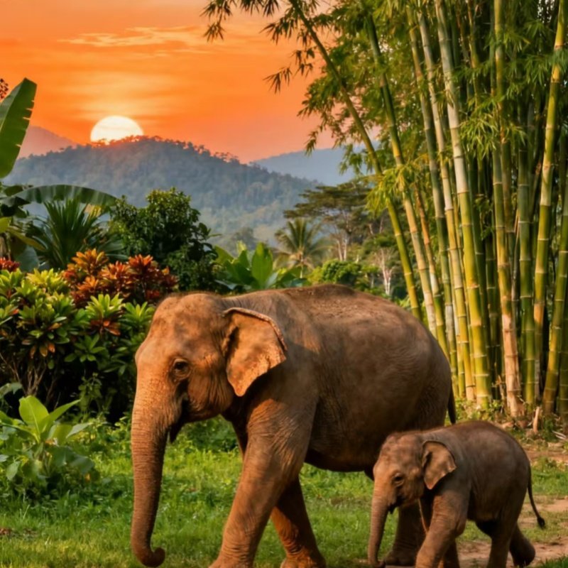 西双版纳 4天3晚一单一团野象谷原始森林公园大佛寺告庄星光夜市