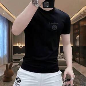 
Aaron Clothing Department Store 1 T-shirt round neck top heavy casual summer sports versatile light luxury men's half-sleeved short-sleeved