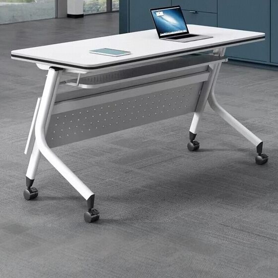 
Training table folding conference table and chair combination multi-functional movable splicing office tutoring class leader strip double desk