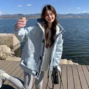 
Women's Clothing/Ladies' Boutique Down Jacket Tagkita/Her and Other White Duck Down 2024 Winter SMLXL Aqua Blue