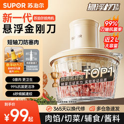 Supor Electric Meat Grinder for Home Use, Small Multifunctional Blender, Meat Mincer, Floating Blade, Official New Model