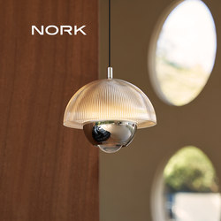 Nok Linglan Chandelier Bedside Lamp Living Room Modern Art Creative Dining Room Bedroom Italian Style Round Table Light Optical Lens