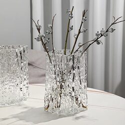 ins High-End Style Home Luxury Hydroponic Vase, Transparent Glass Flower Arrangement, Roses, Fresh Flowers, Living Room Dining Table Decoration