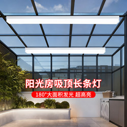 Special Lamp for Glass Sunrooms, Long Aluminum Ceiling Lamp, Smart Remote Control Balcony Mosquito-Proof, High-Temperature Resistant Canopy Lamp