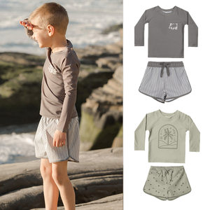 
Boys split swimsuit beach swimming trunks 2023 summer E new product children's long-sleeved swimsuit sun protection baby swimming trunks