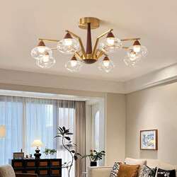 French medieval style chandeliers living room high-end creative bedroom dining room chandeliers simple Zhongshan lamp lighting decoration