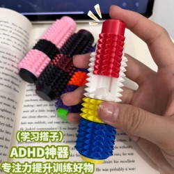 5-in-1 Multifunctional Decompression Mace Sensory Stone Adhd Focus Training Toy Fidget Spinner Gift