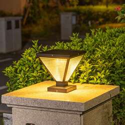 Solar energy garden light outdoor column headlight modern simple outdoor waterproof villa garden gate column wall light