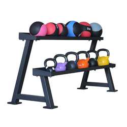 Double-layer kettlebell rack multifunctional gym commercial private training studio kettlebell placement rack combination rack