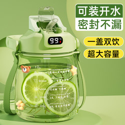 Double-Drink Large-Capacity Cup 2026 New Model Children's Water Bottle Large Capacity Straw Cup Girls' Water Bottle Outdoor Portable