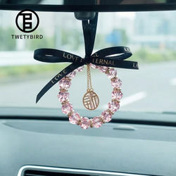 Italian Twetybird High-End Crystal Car Hanging Ornament for Women, Exquisite Car Interior Decoration Gift