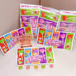 
Lollipop children's heart-shaped snacks fruit flavor wholesale convenience store set up a stall at the school gate