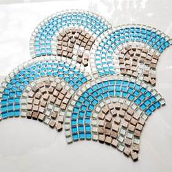 Blue Crystal Glass Stone Mosaic Tiles for Guesthouses, Villas, Bathroom, Kitchen, Background Wall, Bar Counter, Sink Wall Tiles