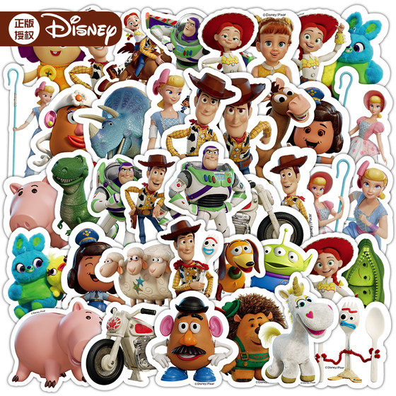 
100 Toy Story Stickers Official Genuine Disney Pixar Character Stickers Bus Light Years Woody Cartoon Cute Hand Account Stickers Mobile Laptop Tablet Decoration Stickers